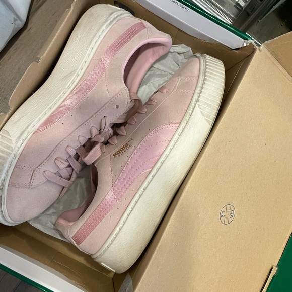 silverpink puma suede platform nono satin - Picture 3 of 4
